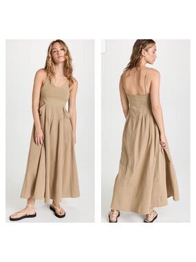 Free People Soledad Midi Dress in Khaki size S
